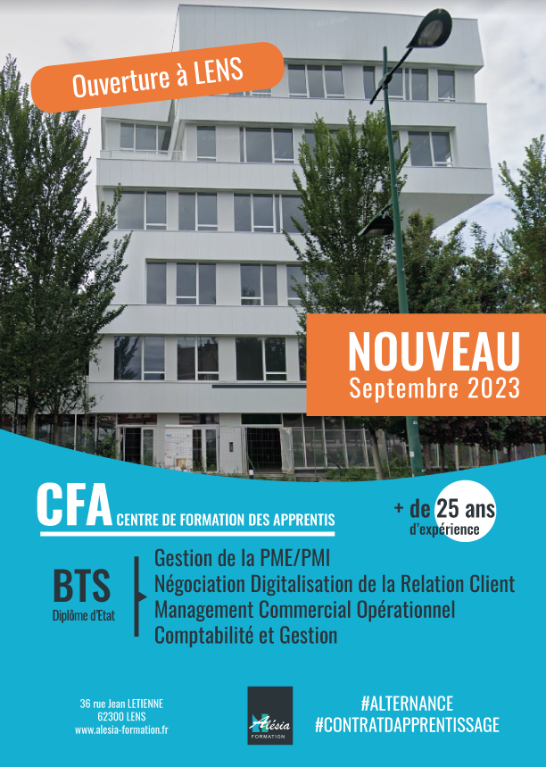 Alesia Formation ouvre son centre de formation (CFA) à Lens en septembre 2023