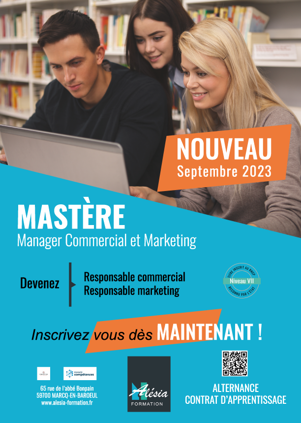 Alesia Formation lance un nouveau Mastère : Manager Commercial et Marketing