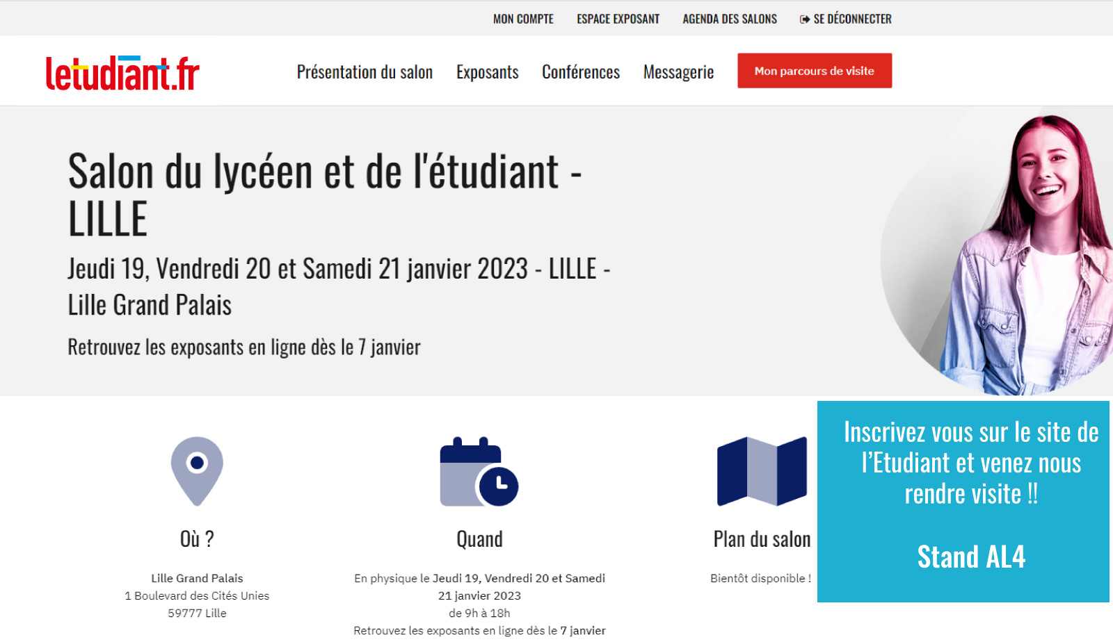 Alésia au salon de l'étudiant de Lille : Alesia Formation